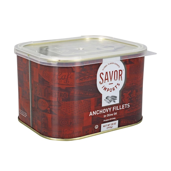 Savor Imports Fine Anchovy Fillets 28 oz., PK12 572141 - main